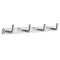 Smedbo - BESLAGSBODEN Coat Rack, Quadruple - Brushed Stainless Steel