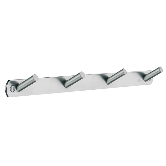 Smedbo - BESLAGSBODEN Coat Rack, Quadruple - Brushed Stainless Steel