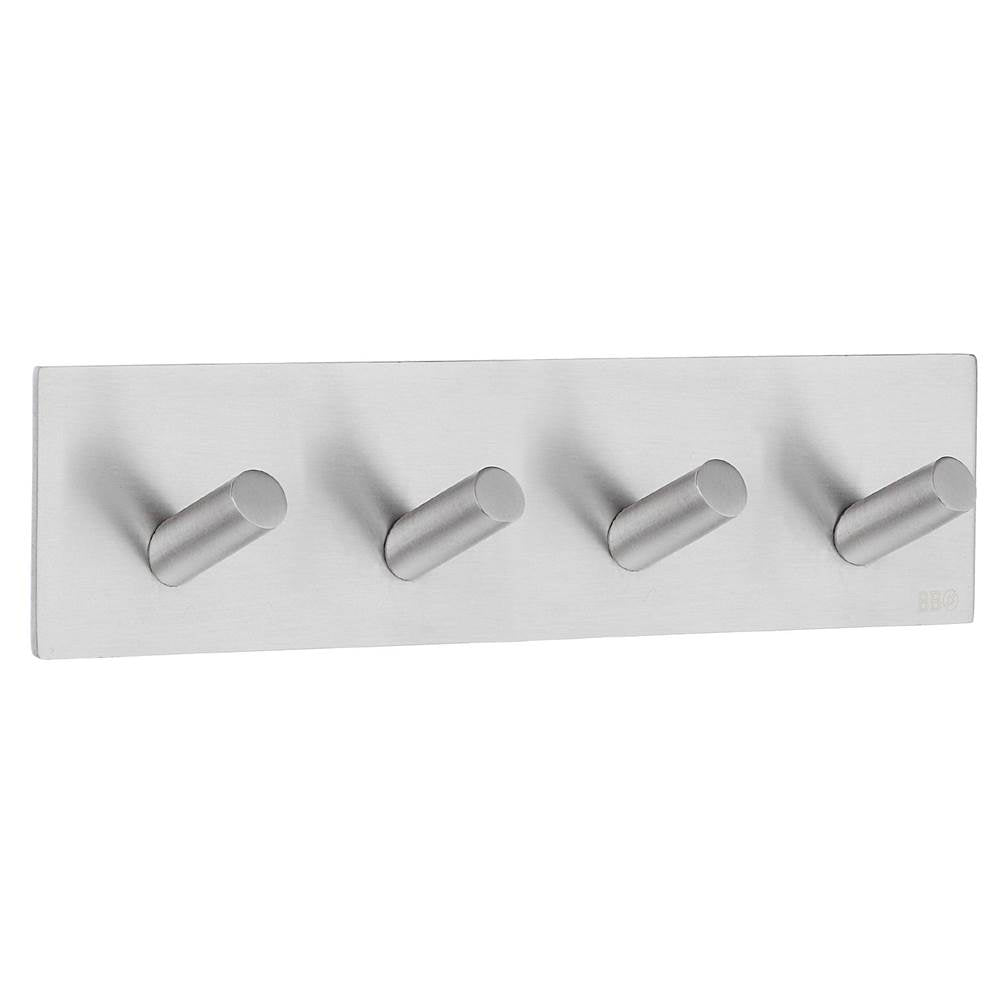 Smedbo - Quad Hook Brushed Ss Self Adhesive - Brushed Stainless Steel