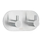 Smedbo - Design Hook Double Self Adhesive Brushed Stainless Steel - Brushed Stainless Steel