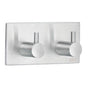 Smedbo - BESLAGSBODEN Design Double Towel hook - Brushed Stainless Steel