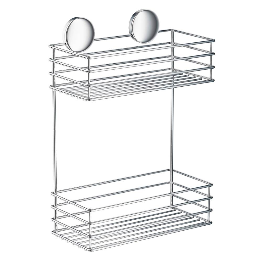 Smedbo - BESLAGSBODEN Double Shower Basket - Polished Chrome on Stainless Steel