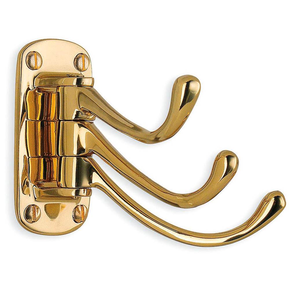 Smedbo - Triple Coat Hook 3¼'', Pb - Polished Brass