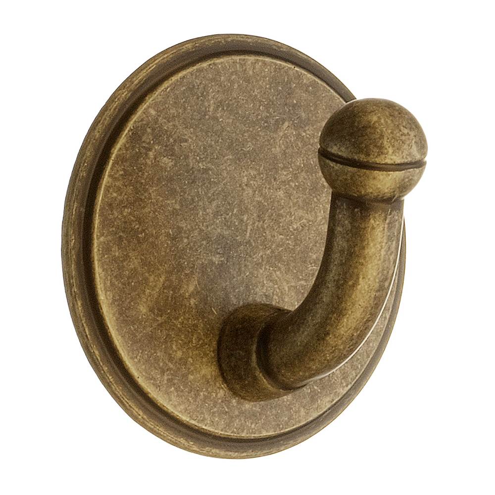 Smedbo - Self-Adhesive Single Hook Antique Finish - Antique Brass