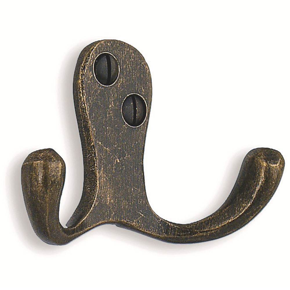 Smedbo - Double Coat Hook 1 3/4'', Ab - Antique Brass