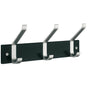 Smedbo - BESLAGSBODEN Coat and Hat Rack, Triple - Black Wood/Satin Aluminium