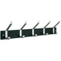 Smedbo - BESLAGSBODEN Coat and Hat Rack, Five Hooks - Black/Satin Aluminium