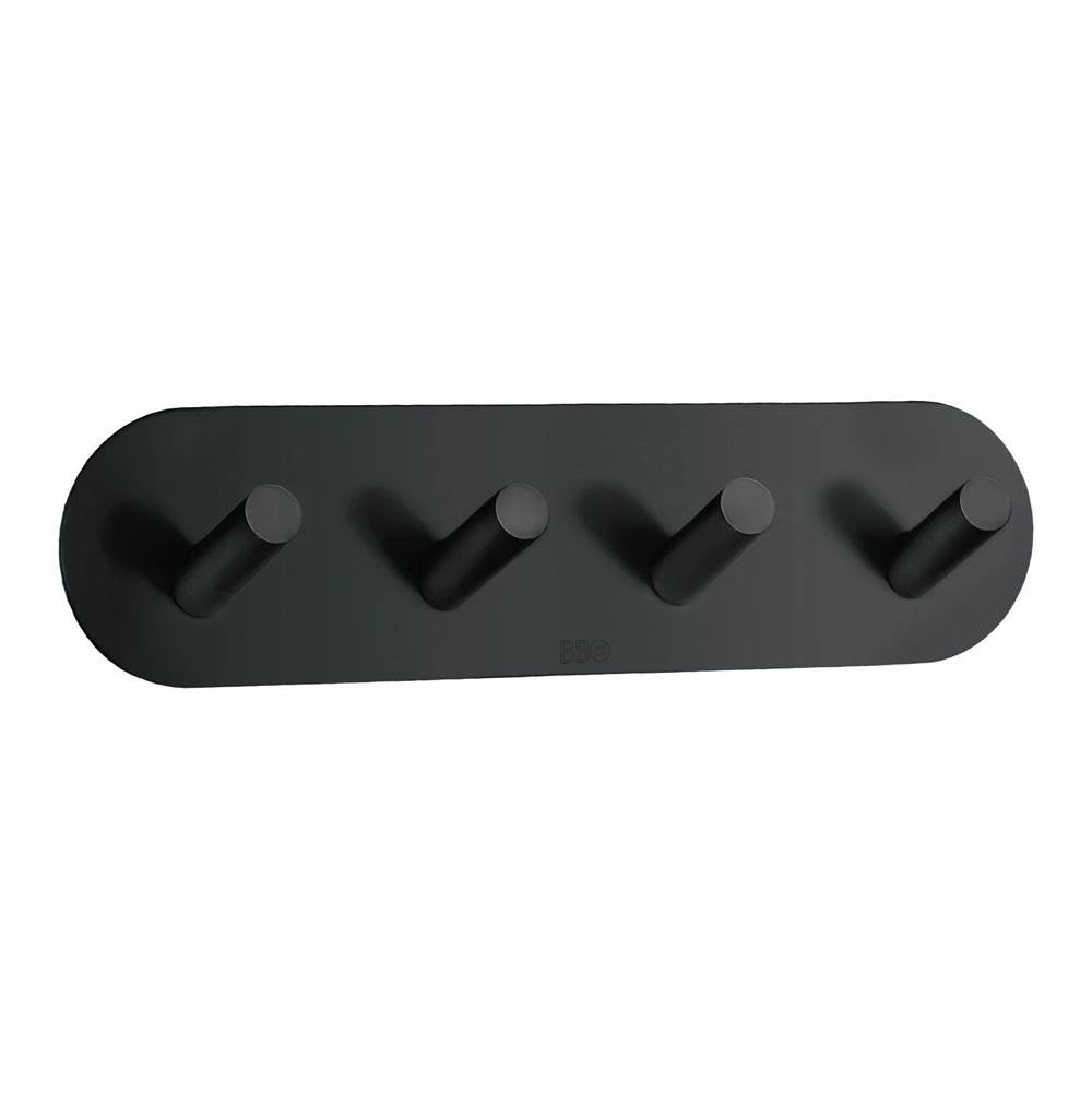 Smedbo - Quad Hook Blk Self Adhesive - Black