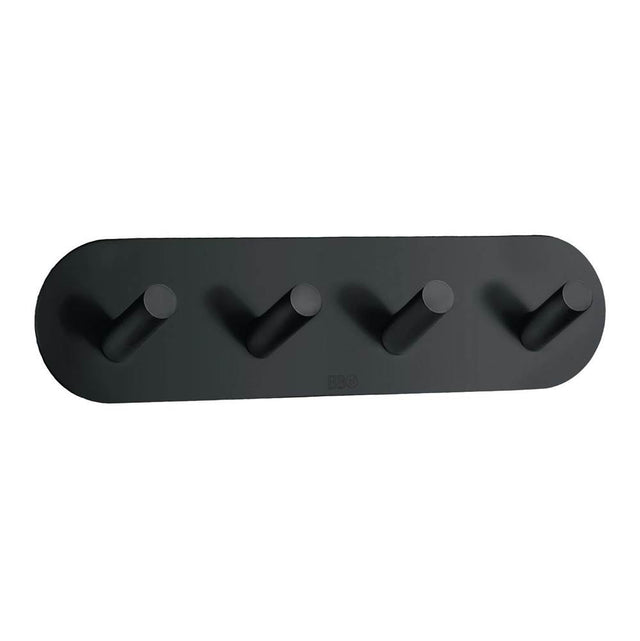 Smedbo - Quad Hook Blk Self Adhesive - Black