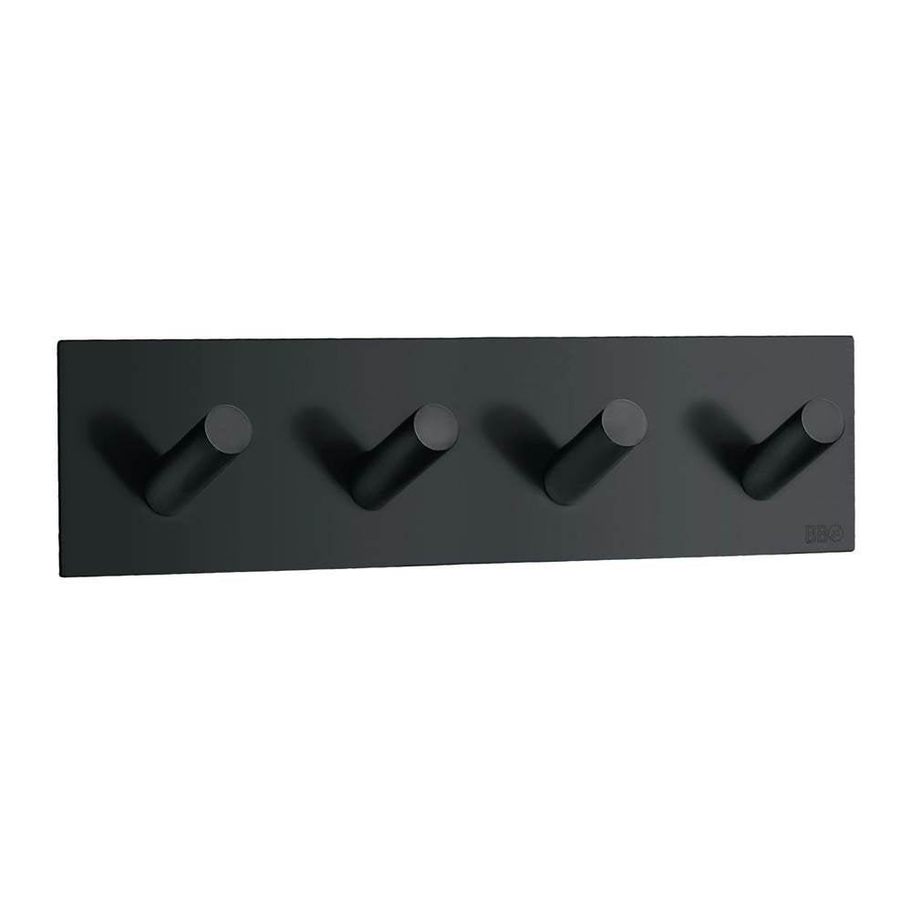 Smedbo - Quad Hook Matt Blk Self Adhes - Matt Black
