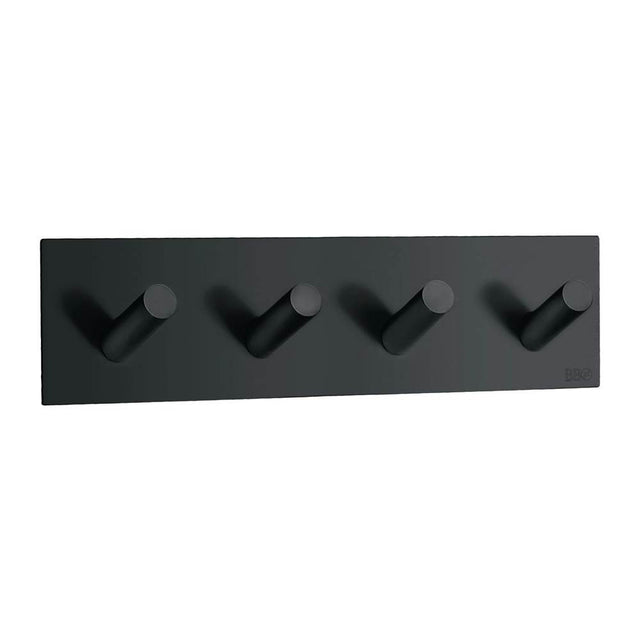 Smedbo - Quad Hook Matt Blk Self Adhes - Matt Black