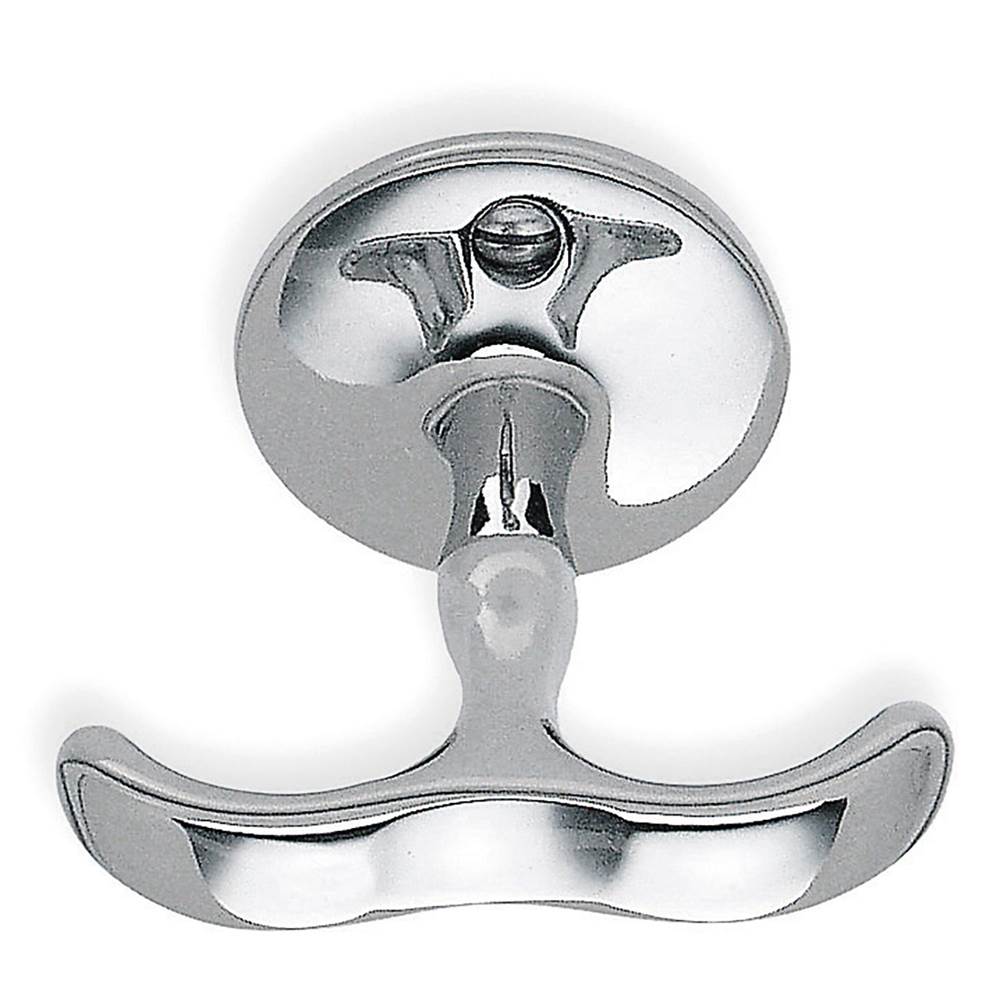 Smedbo - Double Shelf Hook Pol. Chrome - Polished Chrome
