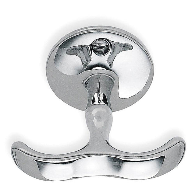 Smedbo - Double Shelf Hook Pol. Chrome - Polished Chrome