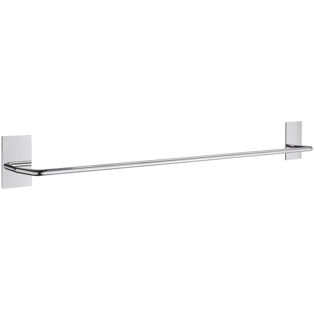 Smedbo - Self adhesive 22.5'' towel bar polished stainless steel - rectangle plate - Polished Stainless Steel