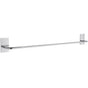 Smedbo - Self adhesive 22.5'' towel bar polished stainless steel - rectangle plate - Polished Stainless Steel