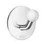 Smedbo - Design Single Hook Stainless Polished/White Knob - Stainless Polished/White