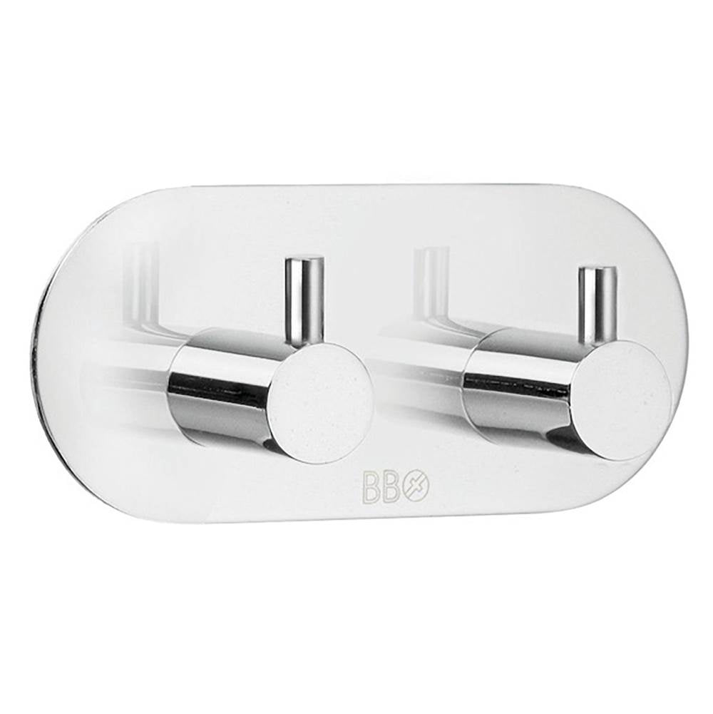 Smedbo - BESLAGSBODEN Design Double Towel Hook - Polished Stainless Steel