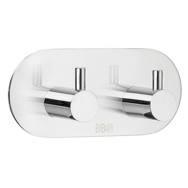 Smedbo - BESLAGSBODEN Design Double Towel Hook - Polished Stainless Steel