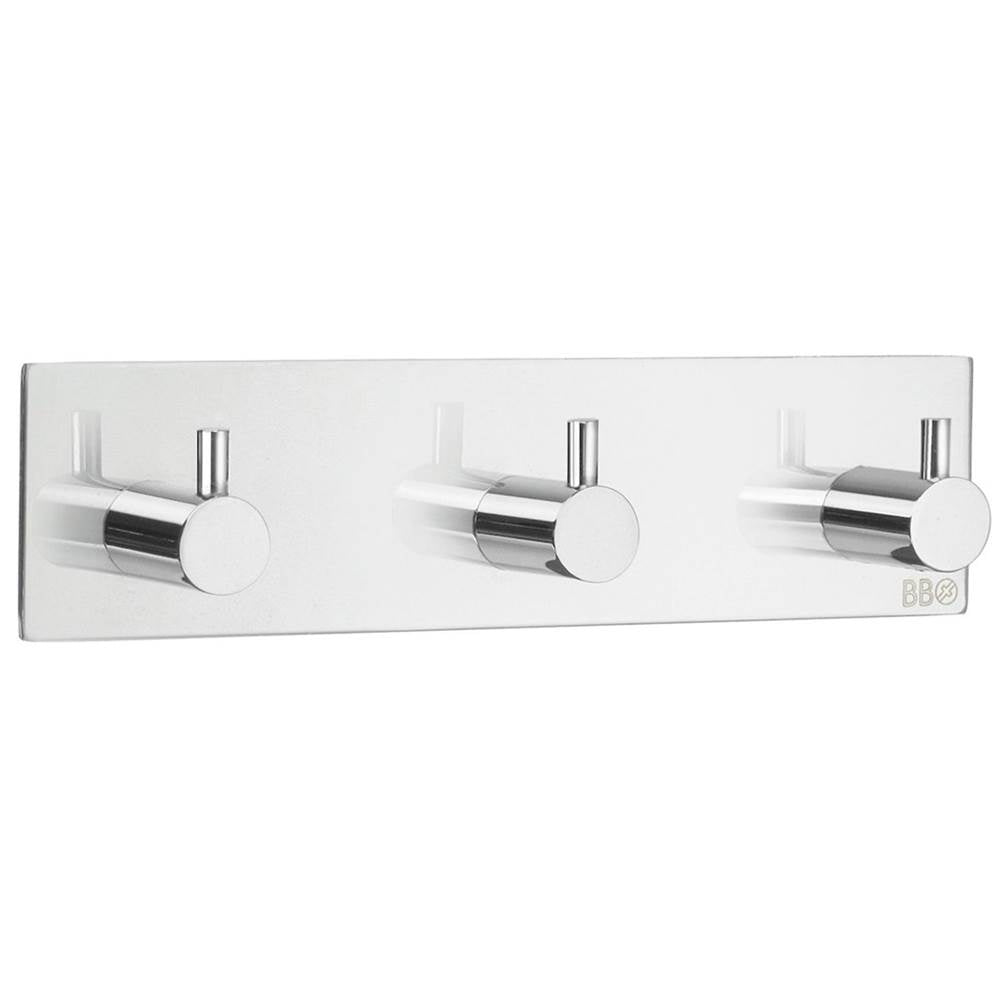 Smedbo - BESLAGSBODEN Design Triple Hook - Polished Stainless Steel