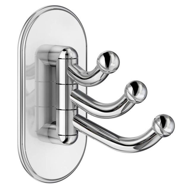 Smedbo - TRIPLE HOOK SELFADHESIVE POLISHED CHROME FINISH - Polished Chrome