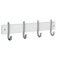 Smedbo - BESLAGSBODEN Coat Rack, Quadruple - Chrome Stainless Steel/White wood