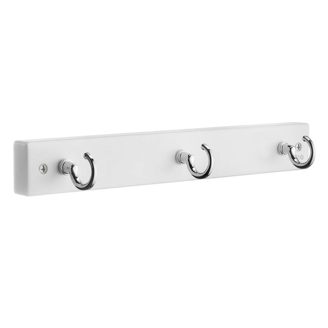 Smedbo - Rack 3 Hook Polished Chrome/White Mdf
