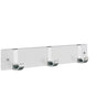 Smedbo - BESLAGSBODEN Coat Rack, Triple - White Wood/Satin Aluminium