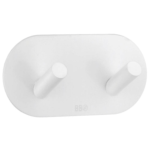 Smedbo - Self-Adhesive Hook White Stainless Steel - White Stainless Steel