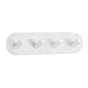 Smedbo - Quad Hook White Self Adhesive - White