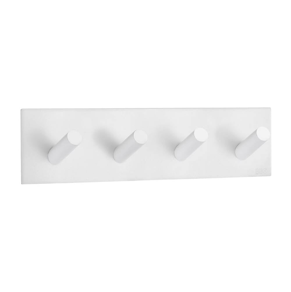 Smedbo - Quad Hook Matt Wht Self Adhesi - Matt White