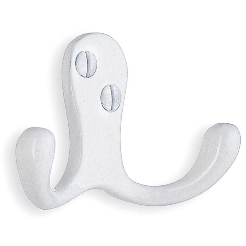 Smedbo - Double Coat Hook 1 3/4'', White - White