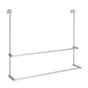 Smedbo - NO DRILL DOUBLE TOWEL RAIL FOR SHOWER GLASS - Polished Chrome