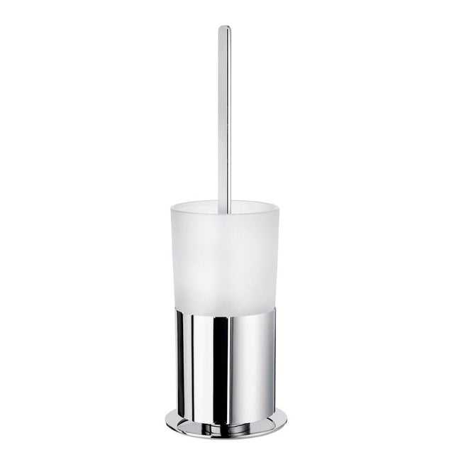 Smedbo - OUTLINE Toilet Brush incl. Container - Polished Chrome Frosted Glass