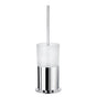 Smedbo - OUTLINE Toilet Brush incl. Container - Polished Chrome Frosted Glass