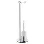 Smedbo - OUTLINE Toilet Roll Holder Free Standing/ Toilet Brush incl. Container - Polished Chrome Porcelain