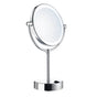Smedbo - OUTLINE Shaving/Make-up Mirror with LED-technology, Dual Light (warm and cool light) - Polished Chrome