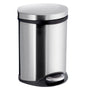 Smedbo - Step Trash Bin - Brushed Stainless Steel - 1 1/2 Gallon - Brushed Stainless Steel
