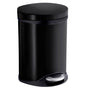 Smedbo - Step Trash Bin - Stainless Steel/Black - 1 1/2 Gallon - Black