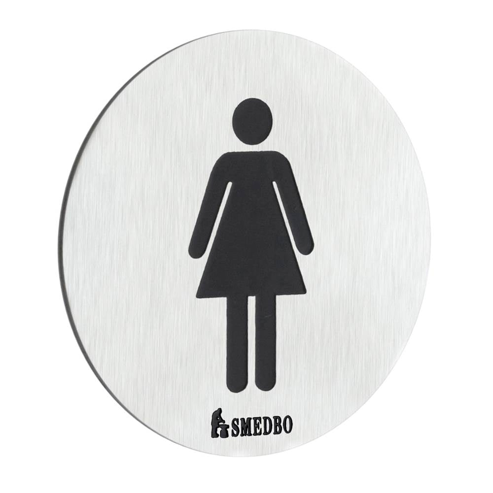 Smedbo - Xtra Restroom Sign Lady Ssb - Brushed Stainless Steel