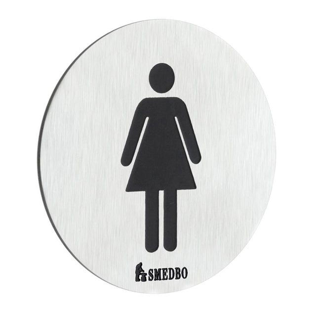 Smedbo - Xtra Restroom Sign Lady Ssb - Brushed Stainless Steel