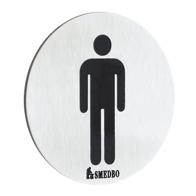 Smedbo - Xtra Restroom Sign Gentleman Ssb - Brushed Stainless Steel