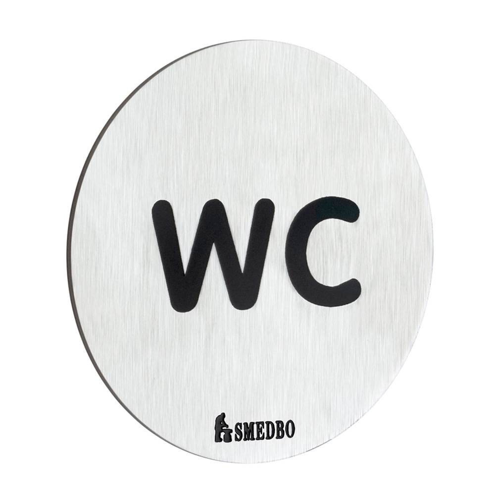 Smedbo - Wc Water Closet Sign - Brushed Stainless Steel