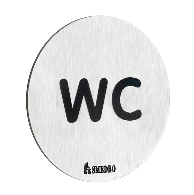 Smedbo - Wc Water Closet Sign - Brushed Stainless Steel