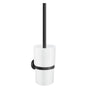 Smedbo - Home Toilet Brush With Porcelain Container Chrome - Matte Black