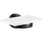 Smedbo - Home Holder With Porcelain Soap Dish Black - Matte Black