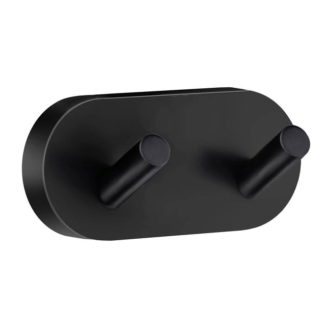 Smedbo - Home Double Towel Hook Black - Matte Black
