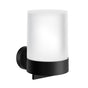 Smedbo - Home Soap Dispenser Chrome With Frosted Glass Top - Matte Black