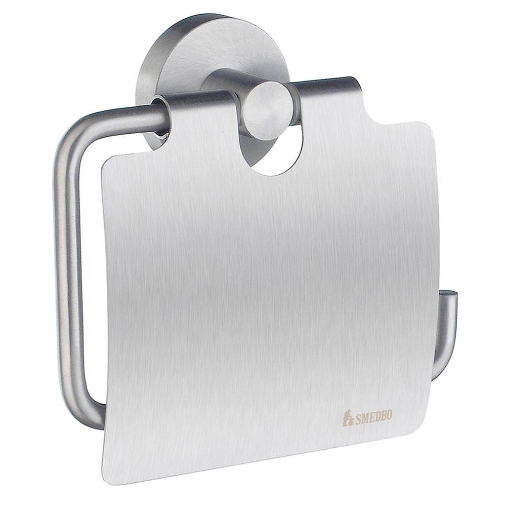 Smedbo - Home Tp Hldr W Lid Bc - Brushed Chrome