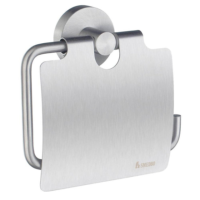 Smedbo - Home Tp Hldr W Lid Bc - Brushed Chrome