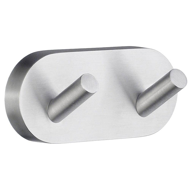 Smedbo - Home 3 1/2'' Dble Towel Hk Bc - Brushed Chrome